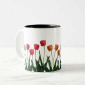 Fleurs tulipes rouges ツートーンマグカップ (正面左)