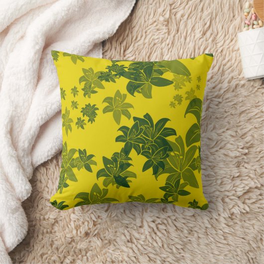 fleurs vertes クッション (ブランケット)