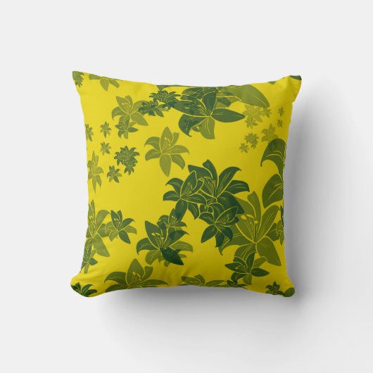 fleurs vertes クッション (正面)