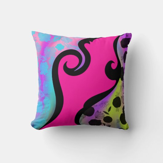 fleurs vertes クッション (正面)