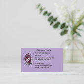 Fleurs Violettes avec logo personnalisé 名刺 (スタンド正面)