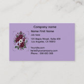 Fleurs Violettes avec logo personnalisé 名刺 (正面)