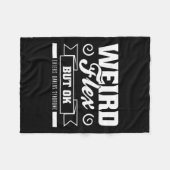 Flex But Ok Ehlers Danlos白黒ゼブラストリ フリースブランケット (正面(横))