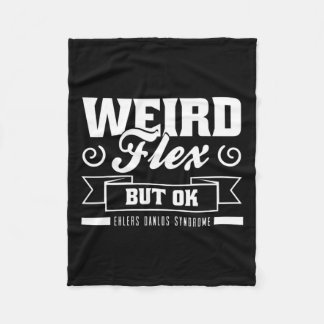 Flex But Ok Ehlers Danlos白黒ゼブラストリ フリースブランケット