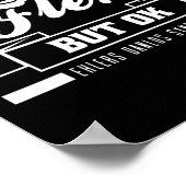 Flex But Ok Ehlers Danlos白黒ゼブラストリ ポスター (角)