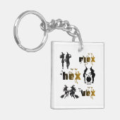 Flex. Hex. Vex. ボディポジティブで多様な魔女たち キーホルダー (正面左)