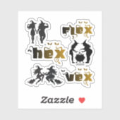 Flex. Hex. Vex. ボディポジティブで多様な魔女たち シール (シート)