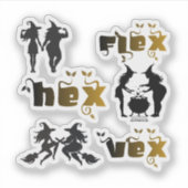 Flex. Hex. Vex. ボディポジティブで多様な魔女たち シール (正面)