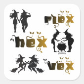 Flex. Hex. Vex. ボディポジティブで多様な魔女たち スクエアシール (正面)