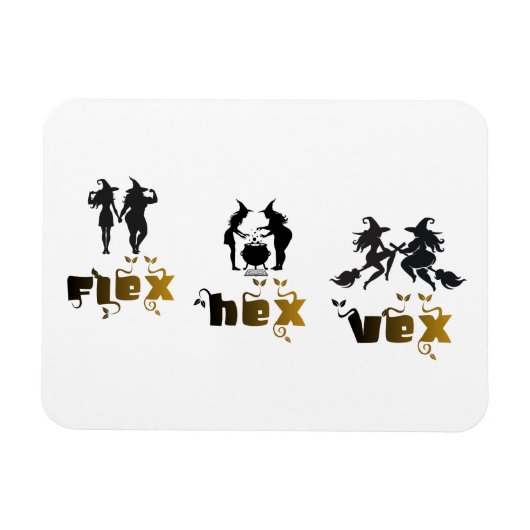 Flex. Hex. Vex. ボディポジティブで多様な魔女たち マグネット (横)
