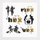 Flex. Hex. Vex. ボディポジティブで多様な魔女たち ラベル (デザイン2)