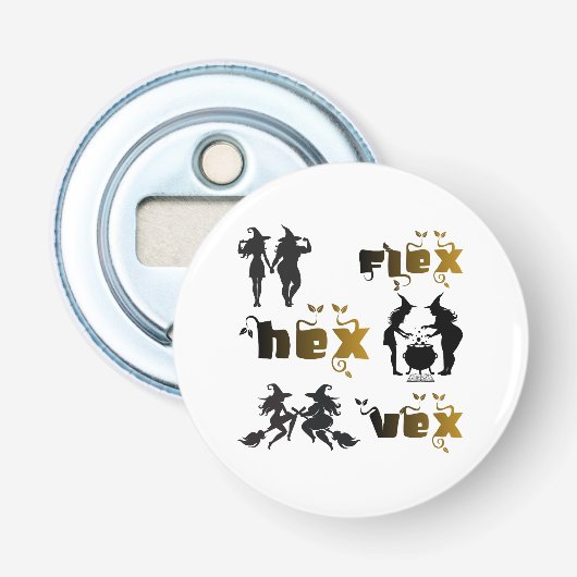 Flex. Hex. Vex. ボディポジティブで多様な魔女たち 栓抜き (正面)