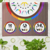 Flex. Hex. Vex. LGBTQIA+祭壇儀式祈祷クロス キッチンタオル (折り畳み)