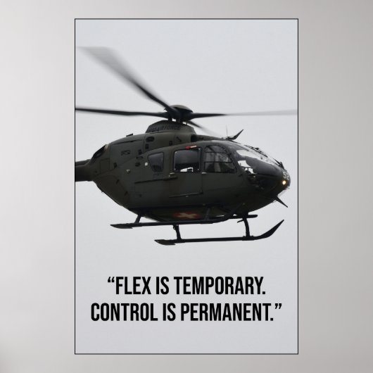Flex Is Temporary Control Is Permanent Quote ポスター (正面)