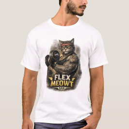 Flex Meowt | Funny Gym Cat T-Shirt | SAK Collectio Tシャツ
