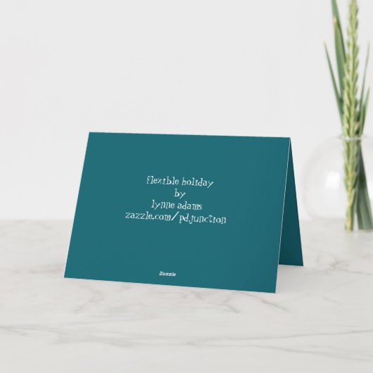 Flexible Holiday 4" x 5.6" Folded Greeting Card カード (裏面)