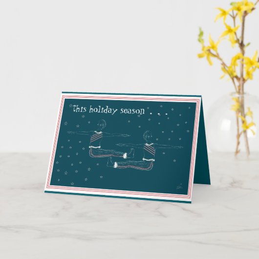 Flexible Holiday 4" x 5.6" Folded Greeting Card カード (黄色い花)