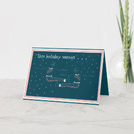 Flexible Holiday 4" x 5.6" Folded Greeting Card カード