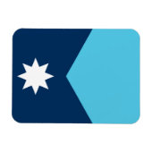 Flexible photo magnet with flag of Minnesota, USA マグネット (横)
