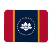 Flexible photo magnet with flag of Mississippi マグネット (横)