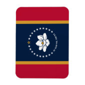 Flexible photo magnet with flag of Mississippi マグネット (縦)