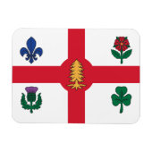 Flexible photo magnet with flag of Montreal マグネット (横)