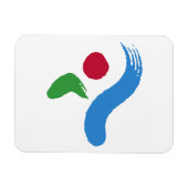 Flexible photo magnet with flag of Seoul マグネット (横)