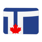 Flexible photo magnet with flag of Toronto, Canada マグネット (横)