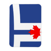 Flexible photo magnet with flag of Toronto, Canada マグネット (縦)