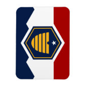 Flexible photo magnet with flag of Utah, USA マグネット (縦)