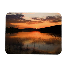 Flexibler Magnet Sonnenuntergang am Igelsbachsee マグネット