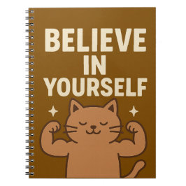 Flexing やる気を起こさせる Cat - 「自分で信じ」 ノートブック