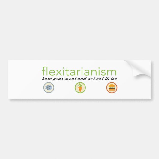 Flexitarianのバンパーステッカー バンパーステッカー (正面)