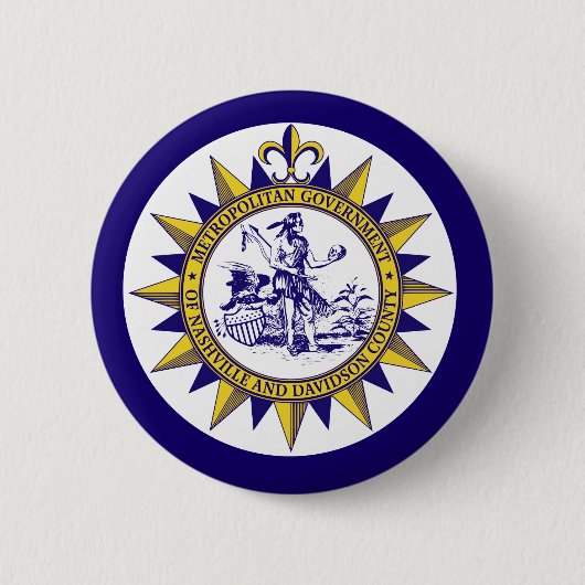 FlFlag of Nashville, Tennessee  缶バッジ (正面)