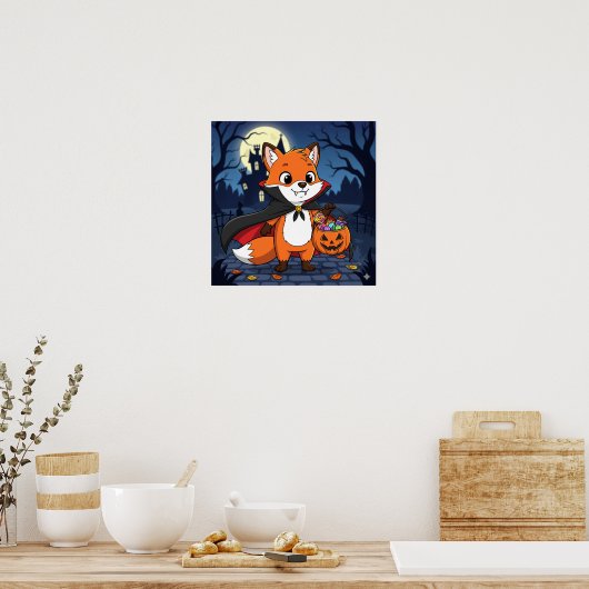 Flicker the Fox - Halloween Vampire ポスター (キッチン)