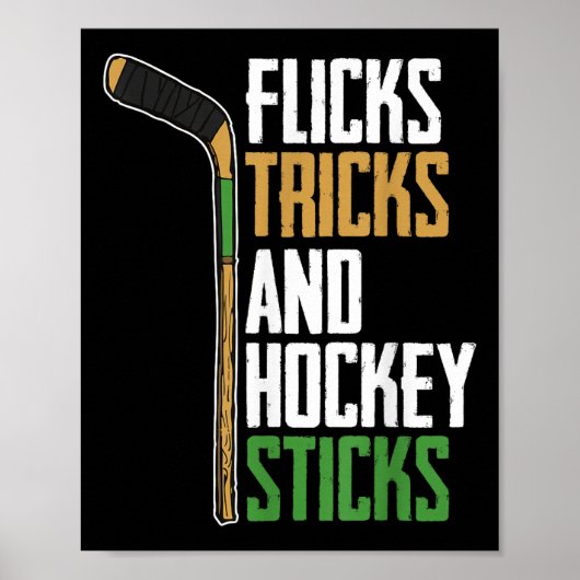 Flicks Tricks And Hockey Sticks - 芝生ホッケー ポスター (正面)