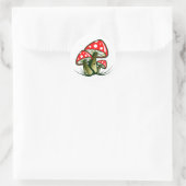 Fliegenpilze toadstools ラウンドシール (バッグ)