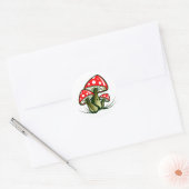Fliegenpilze toadstools ラウンドシール (封筒)