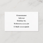 Fliesen legen? Ich mach das glatt! – Fliesenleger 名刺 (裏面)