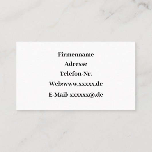 Fliesen legen? Ich mach das glatt! – Fliesenleger 名刺 (裏面)