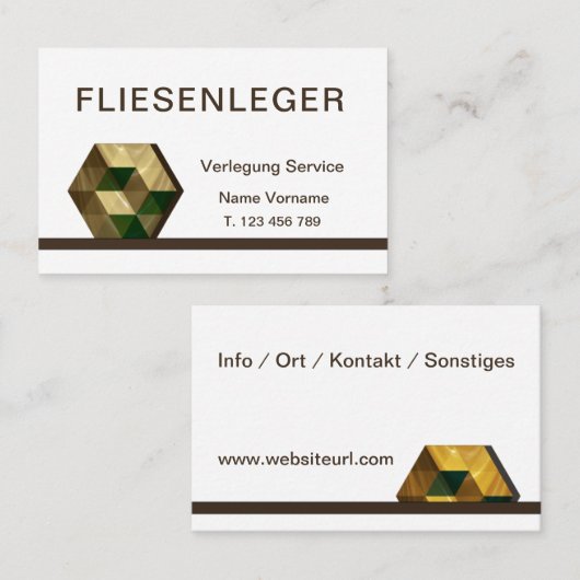 Fliesenleger 名刺 (正面/裏面)