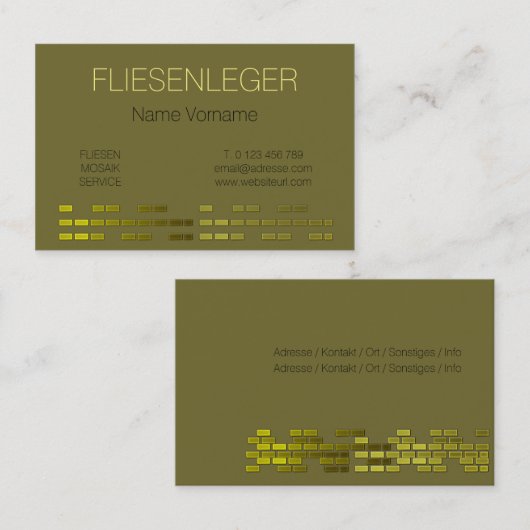 fliesenleger 名刺 (正面/裏面)