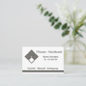 Fliesenleger Handwerk 名刺 (スタンド正面)