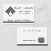 Fliesenleger Handwerk 名刺 (正面/裏面)