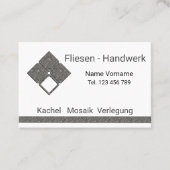 Fliesenleger Handwerk 名刺 (正面)