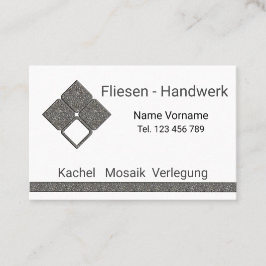 Fliesenleger Handwerk 名刺 (正面)