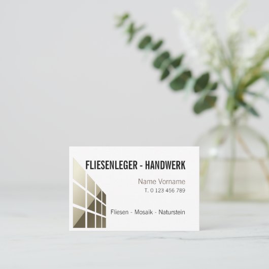 Fliesenleger Handwerk 名刺 (スタンド正面)