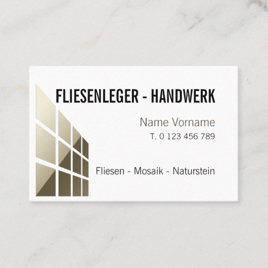 Fliesenleger Handwerk 名刺 (正面)