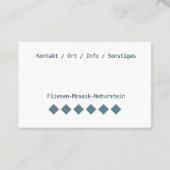 Fliesenleger Handwerker 名刺 (裏面)