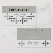 Fliesenleger- Handwerker 名刺 (正面/裏面)